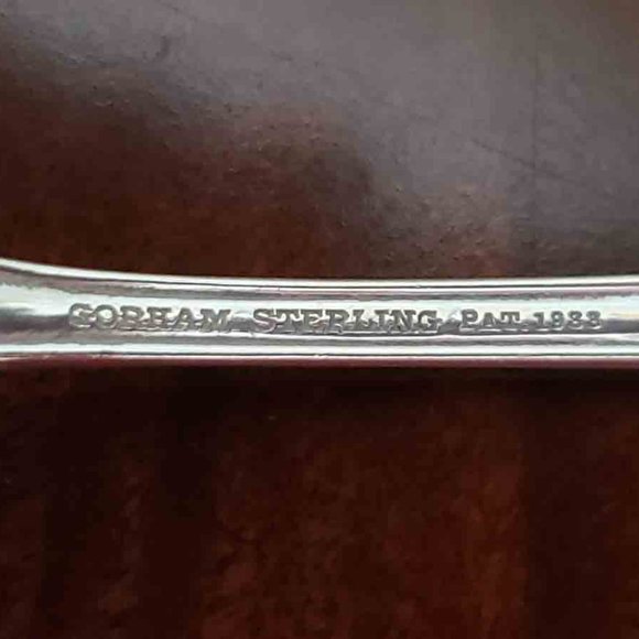 Gorham Sterling Silver Jelly / Sugar Spoon Pat 1933 Engraved Nelle - Picture 2 of 3